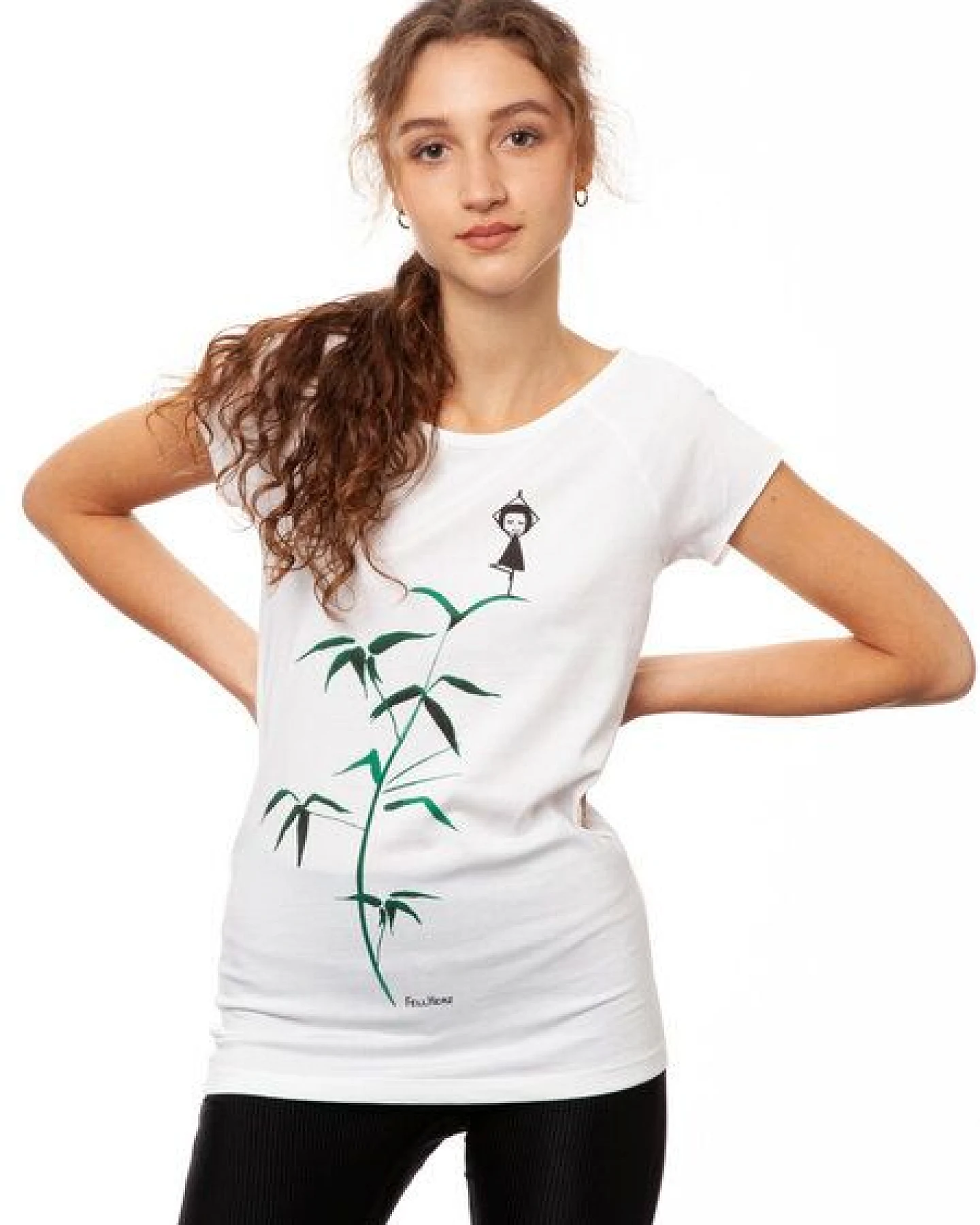 FellHerz Damen T-Shirt Yogamädchen Bio Fair – Ansicht 4