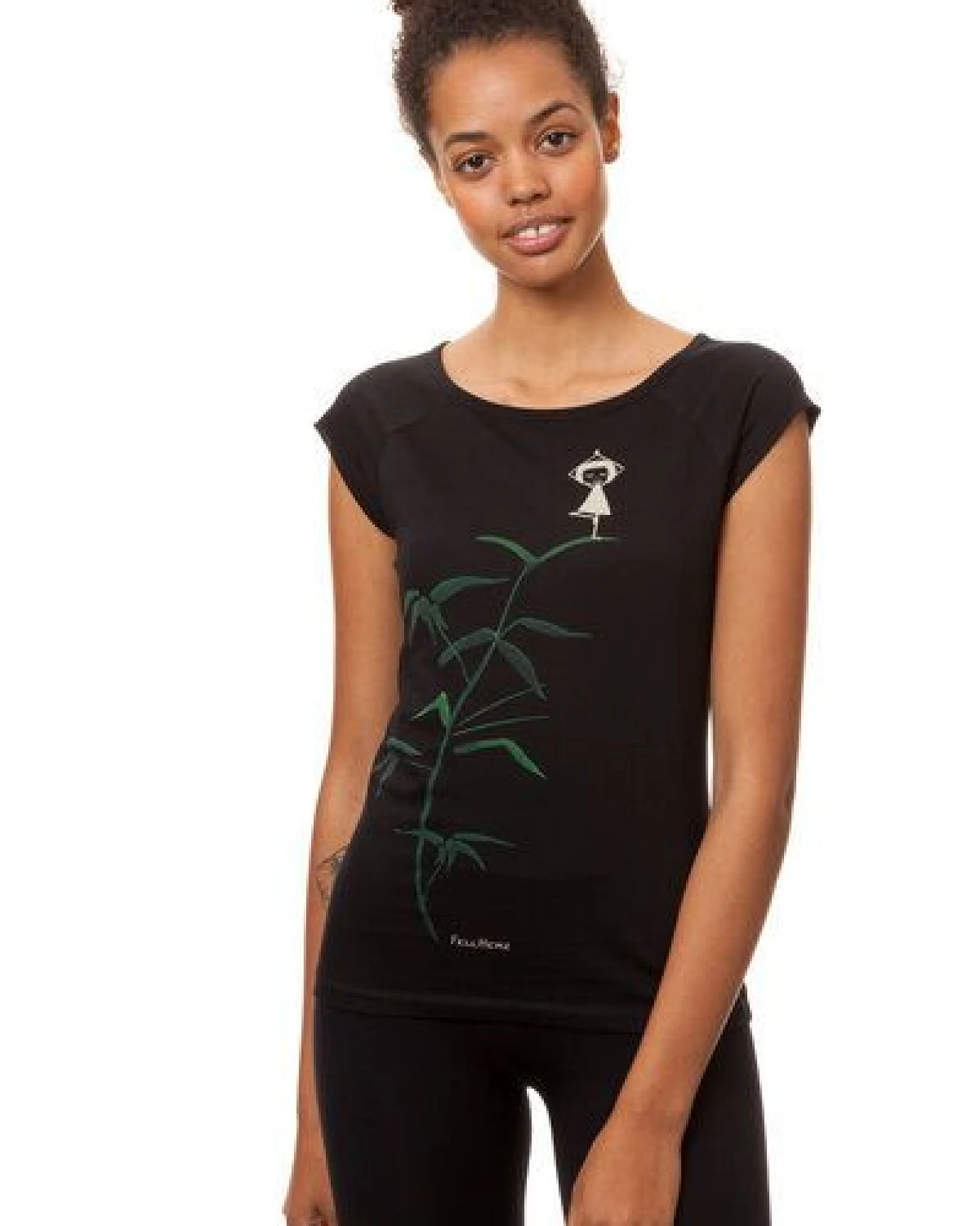 FellHerz Damen T-Shirt Yogamädchen Bio Fair – Ansicht 4