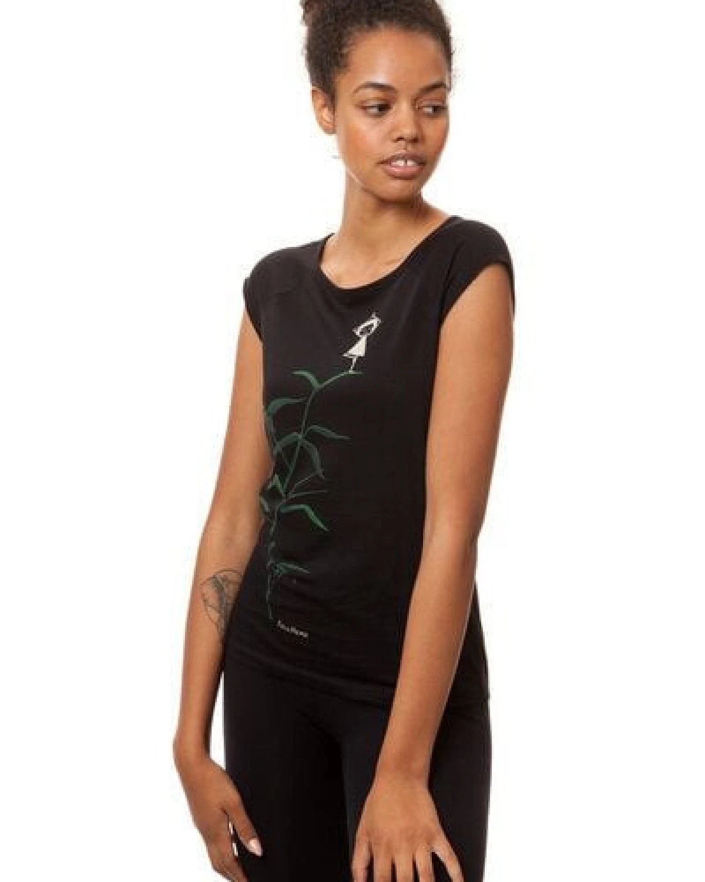 FellHerz Damen T-Shirt Yogamädchen Bio Fair – Ansicht 4