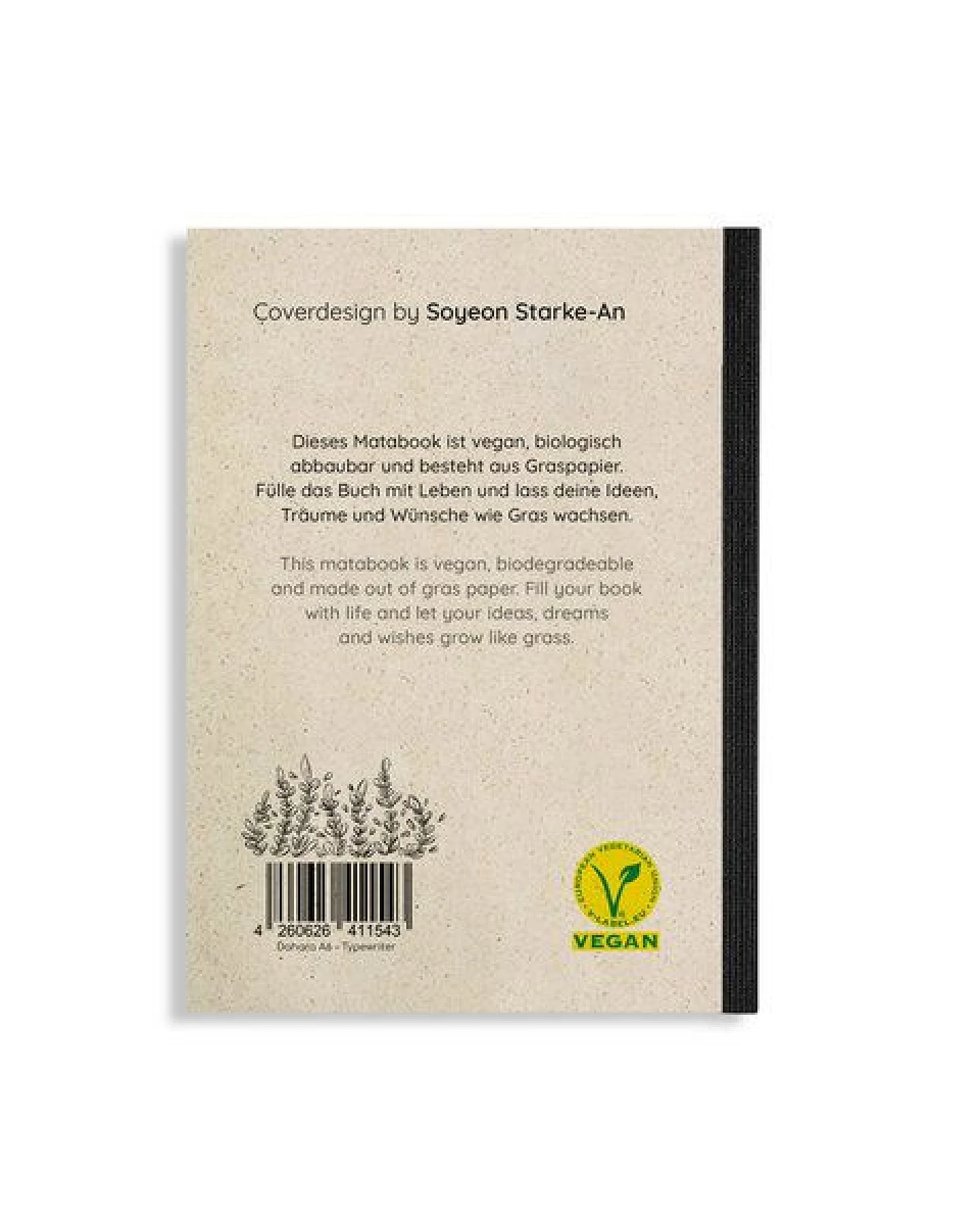 matabooks® Nachhaltiges A6 Notizbuch/Journal/Schreibblock aus Graspapier – Dahara – Ansicht 3