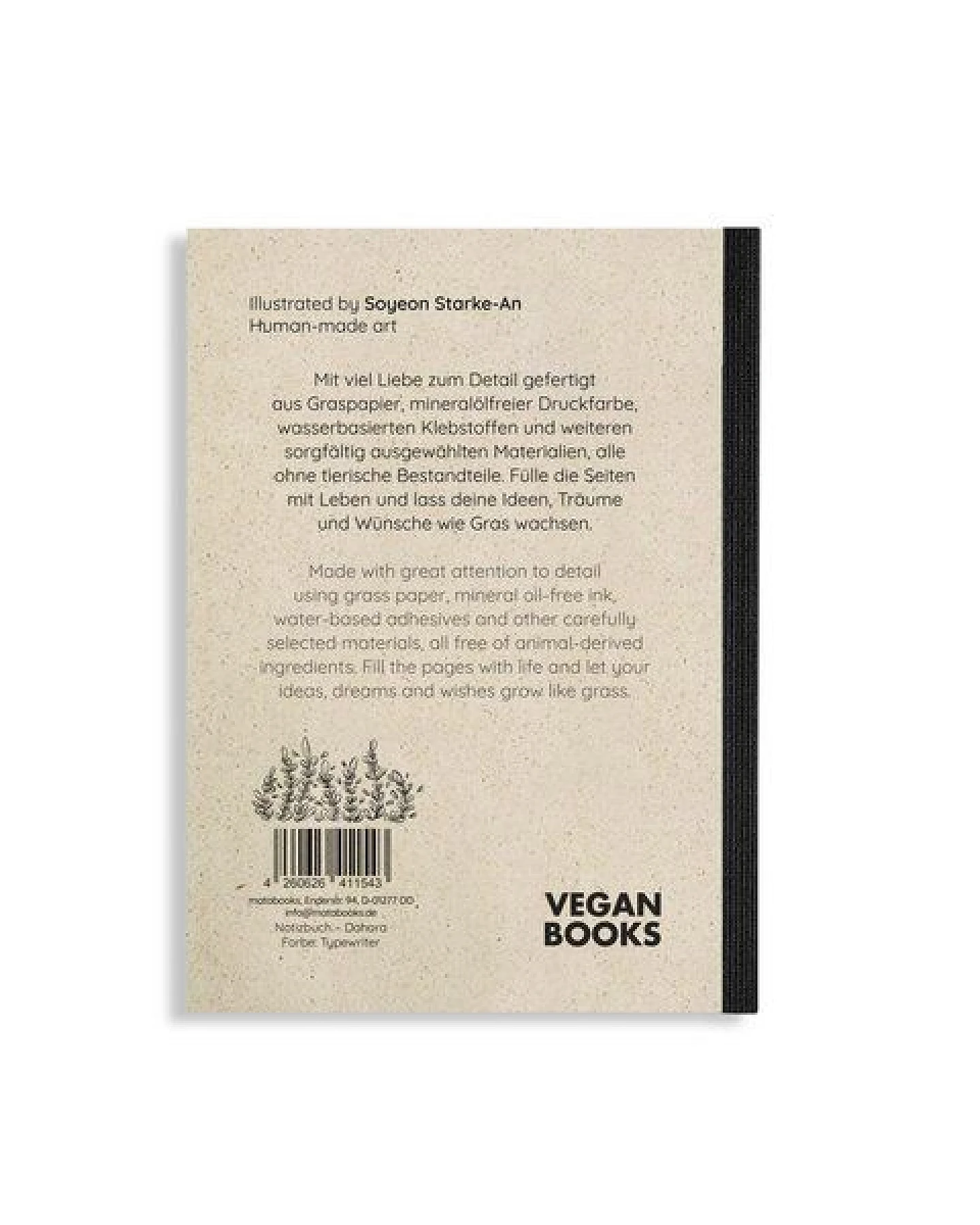 matabooks® Notizbuch A6 blanko aus Graspapier – Dahara – Ansicht 3