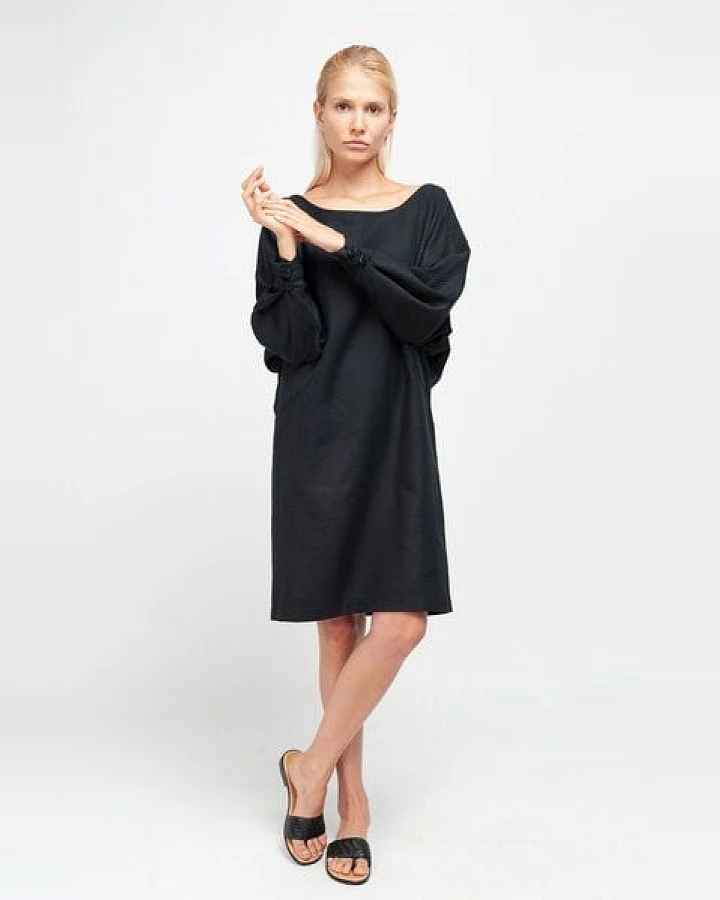 SHIPSHEIP MERYL - Damen Kleid in Web-Optik aus Bio-Baumwolle