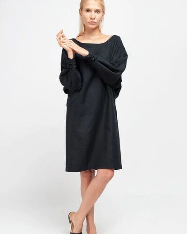 SHIPSHEIP MERYL - Damen Kleid in Web-Optik aus Bio-Baumwolle