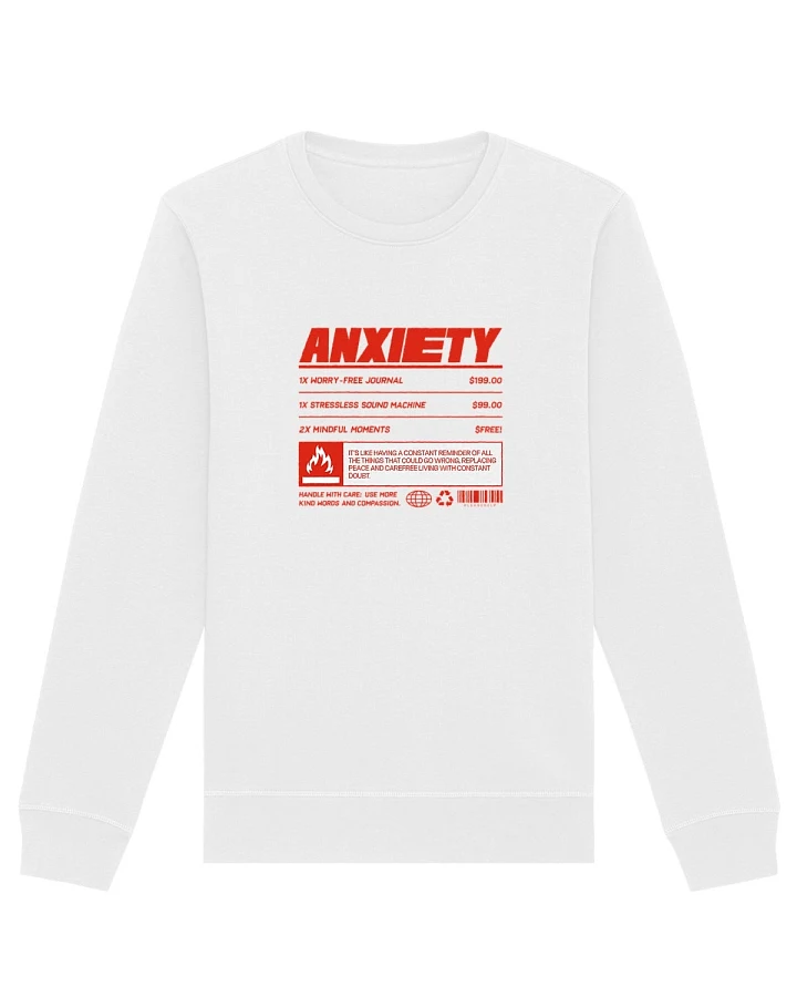 Oat Milk Club Damen vegan Sweatshirt Anxiety Weiß