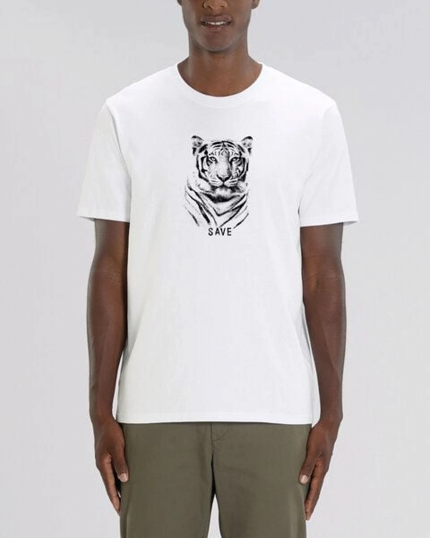 Human Family Bio Herren Rundhals T-Shirt "Spark - Tiger" aus Bio-Baumwolle – Ansicht 4
