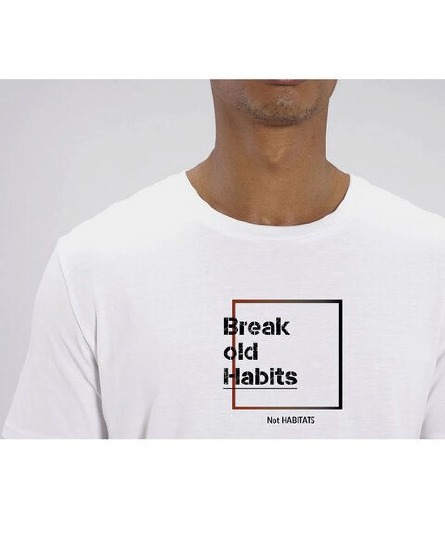 Human Family Unisex Bio T-Shirt "Maestro - Break Habits" in weiß – Ansicht 2