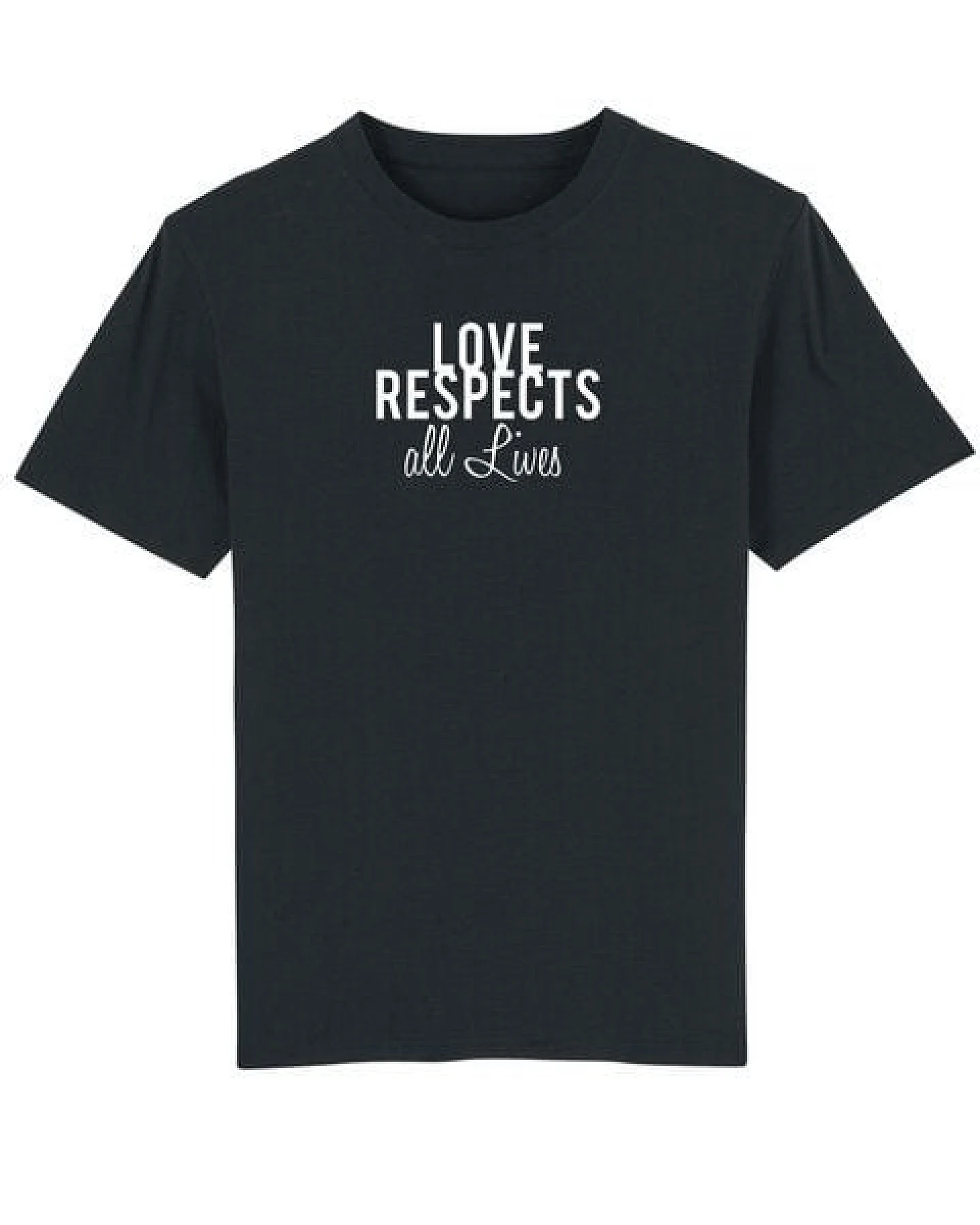 Human Family Bio Herren Rundhals T-Shirt "Spread Love - Respect" in 4 Farben – Ansicht 2