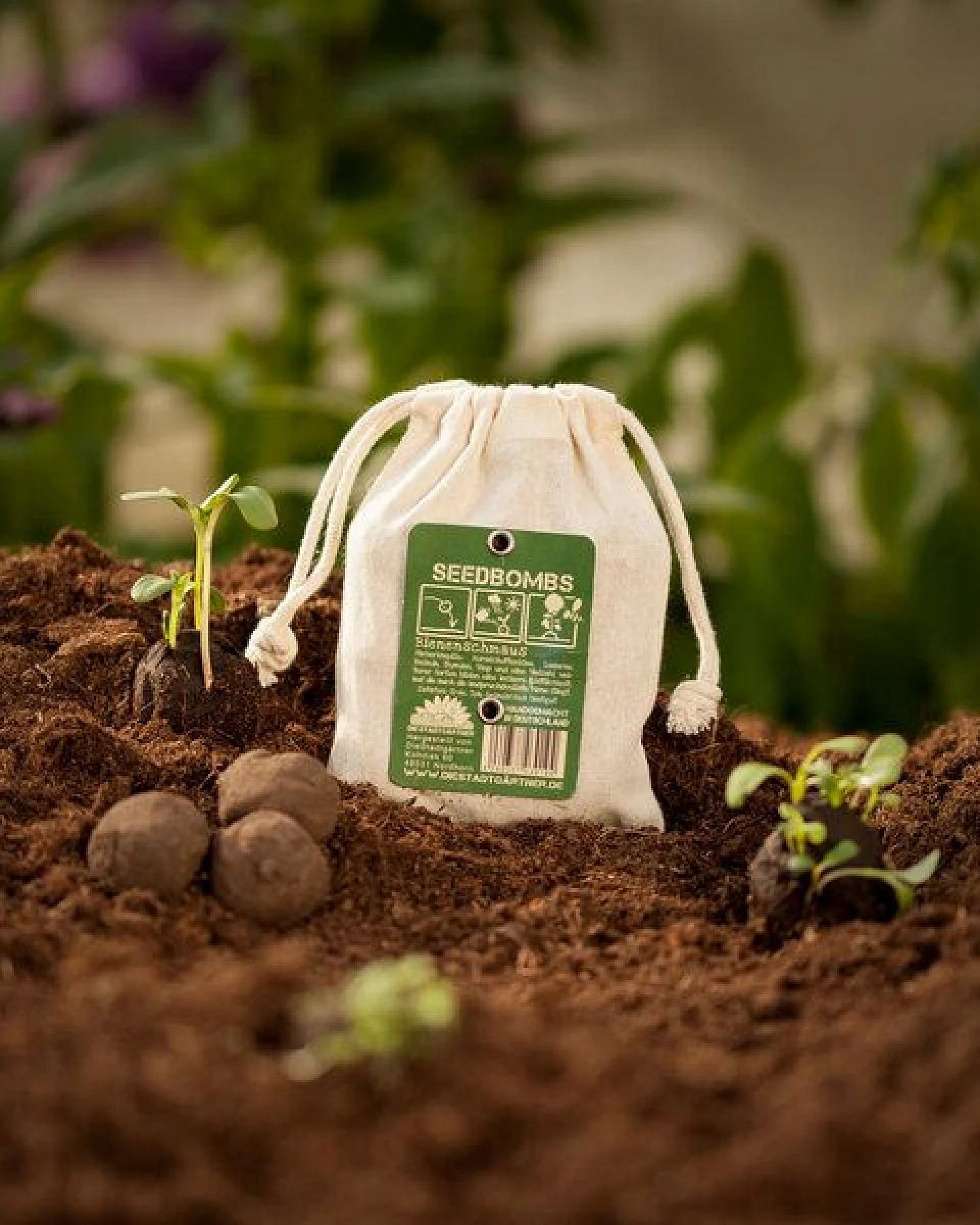 Die Stadtgärtner 8 Seedbombs "Bienenschmaus" im Mini-Jutebeutel – Ansicht 3