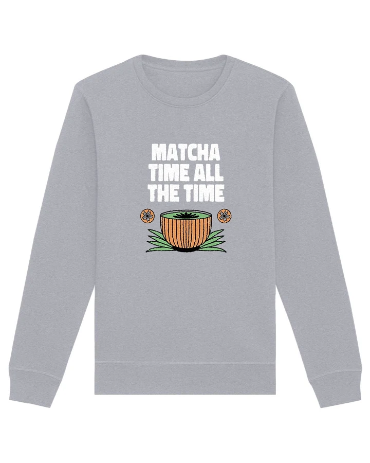 Oat Milk Club Damen vegan Sweatshirt Matcha Time All The Time Heather Grey