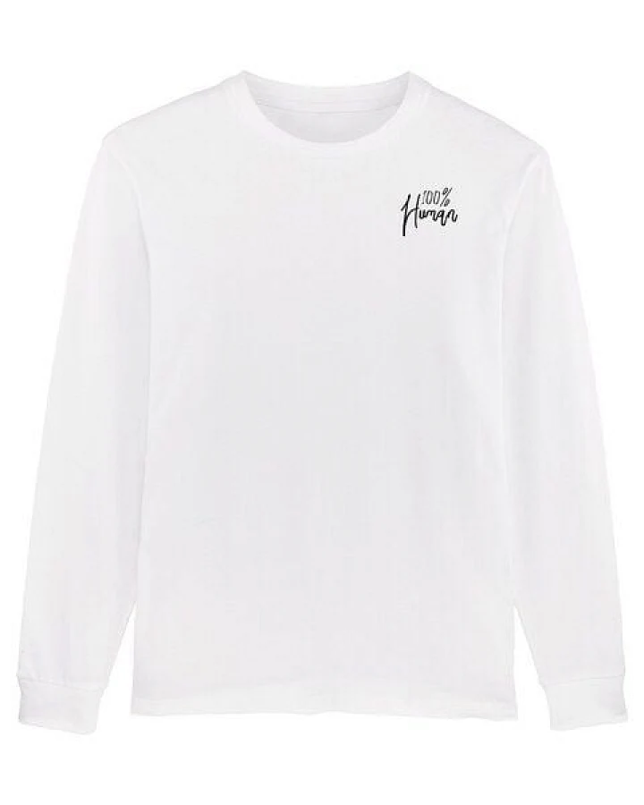 Human Family Bio Herren Langarmshirt "Hold Over - 100% Human"