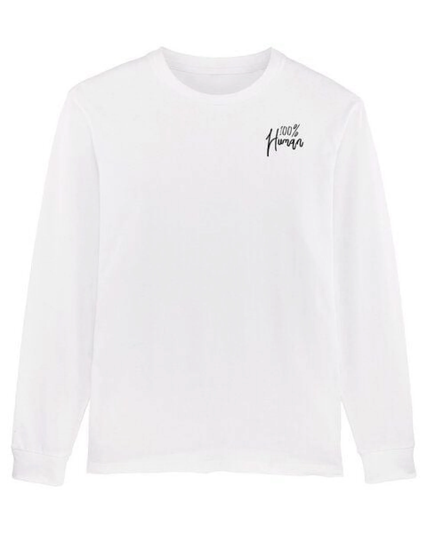 Human Family Bio Herren Langarmshirt "Hold Over - 100% Human" – Ansicht 2