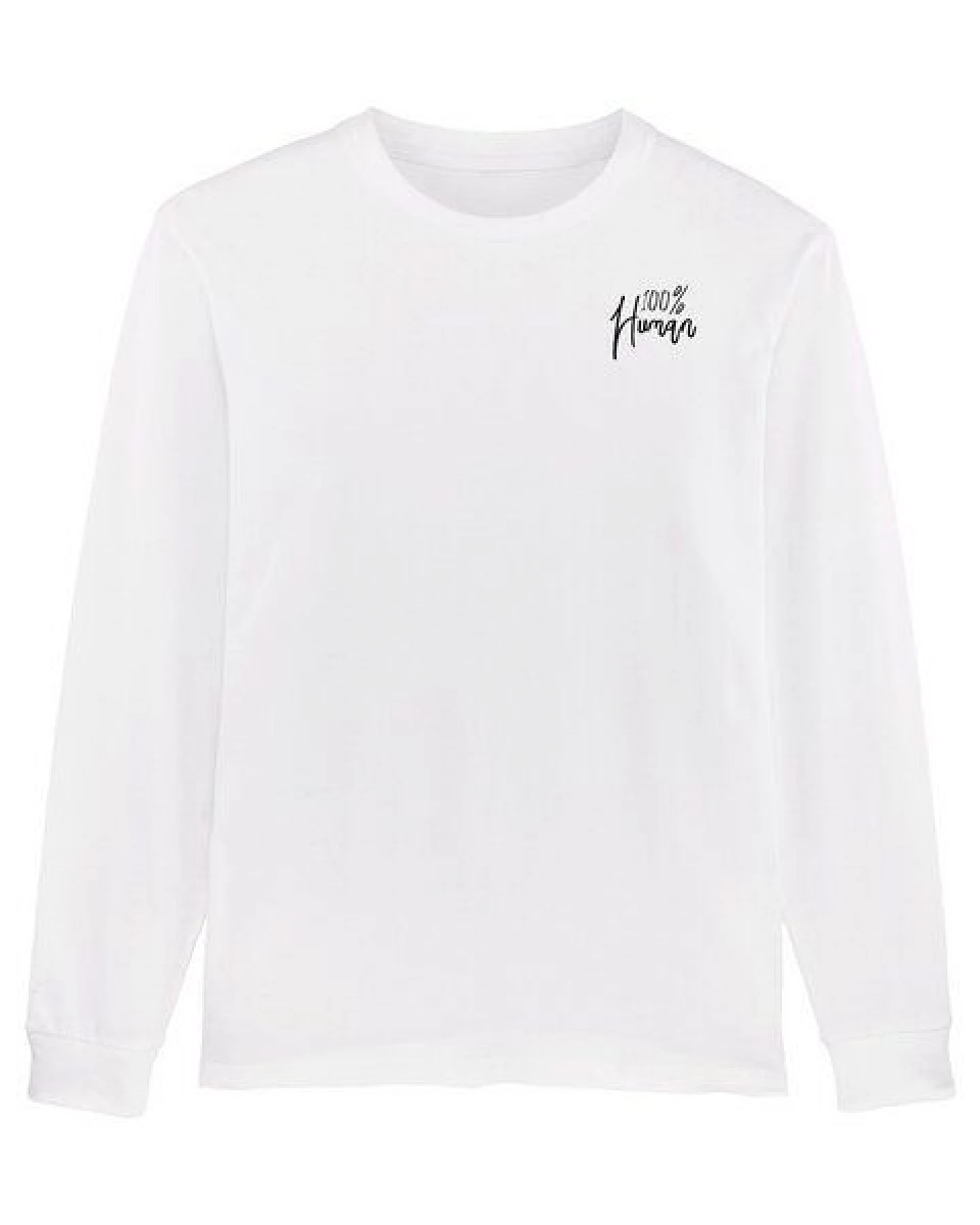 Human Family Bio Herren Langarmshirt "Hold Over - 100% Human" – Ansicht 2