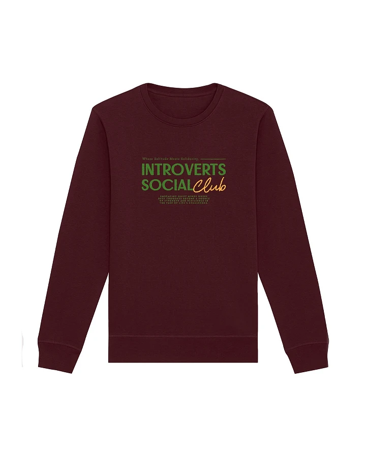 Oat Milk Club Damen vegan Sweatshirt Introverts Social Club Burgundy