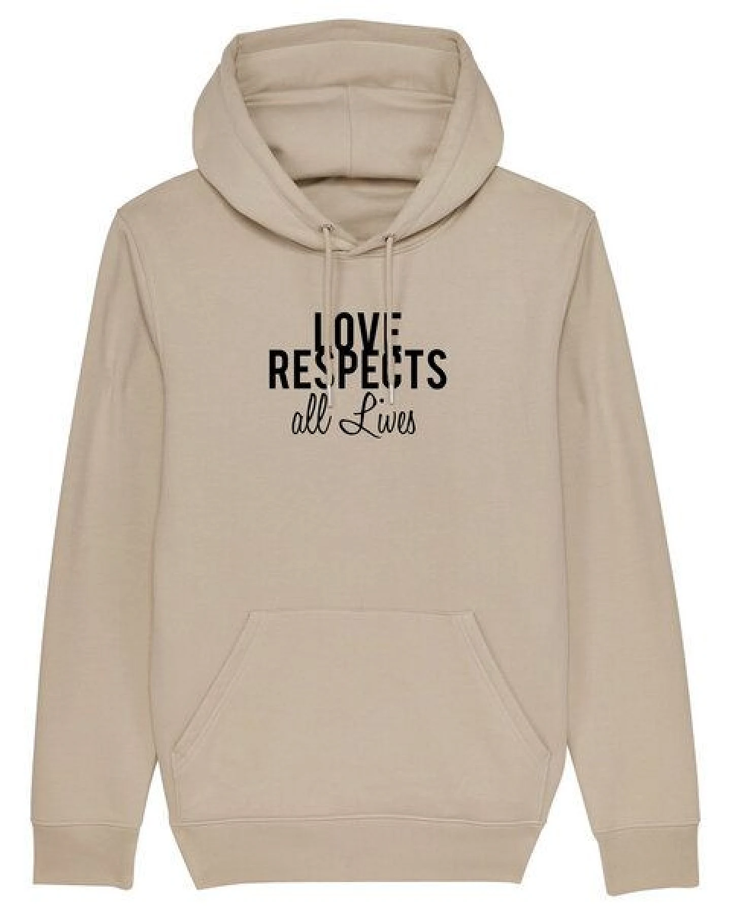 Human Family Bio Unisex Hoodie "Love - Respects" – Ansicht 4