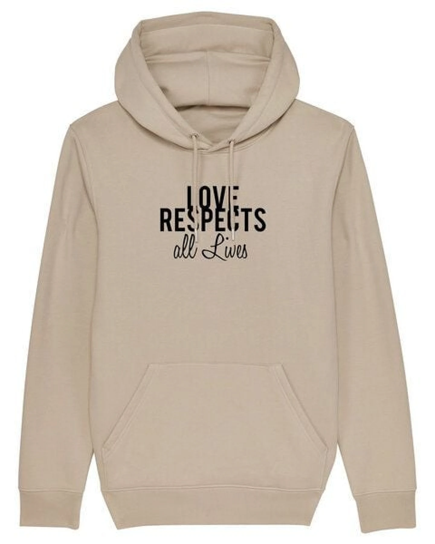 Human Family Bio Unisex Hoodie "Love - Respects" – Ansicht 4