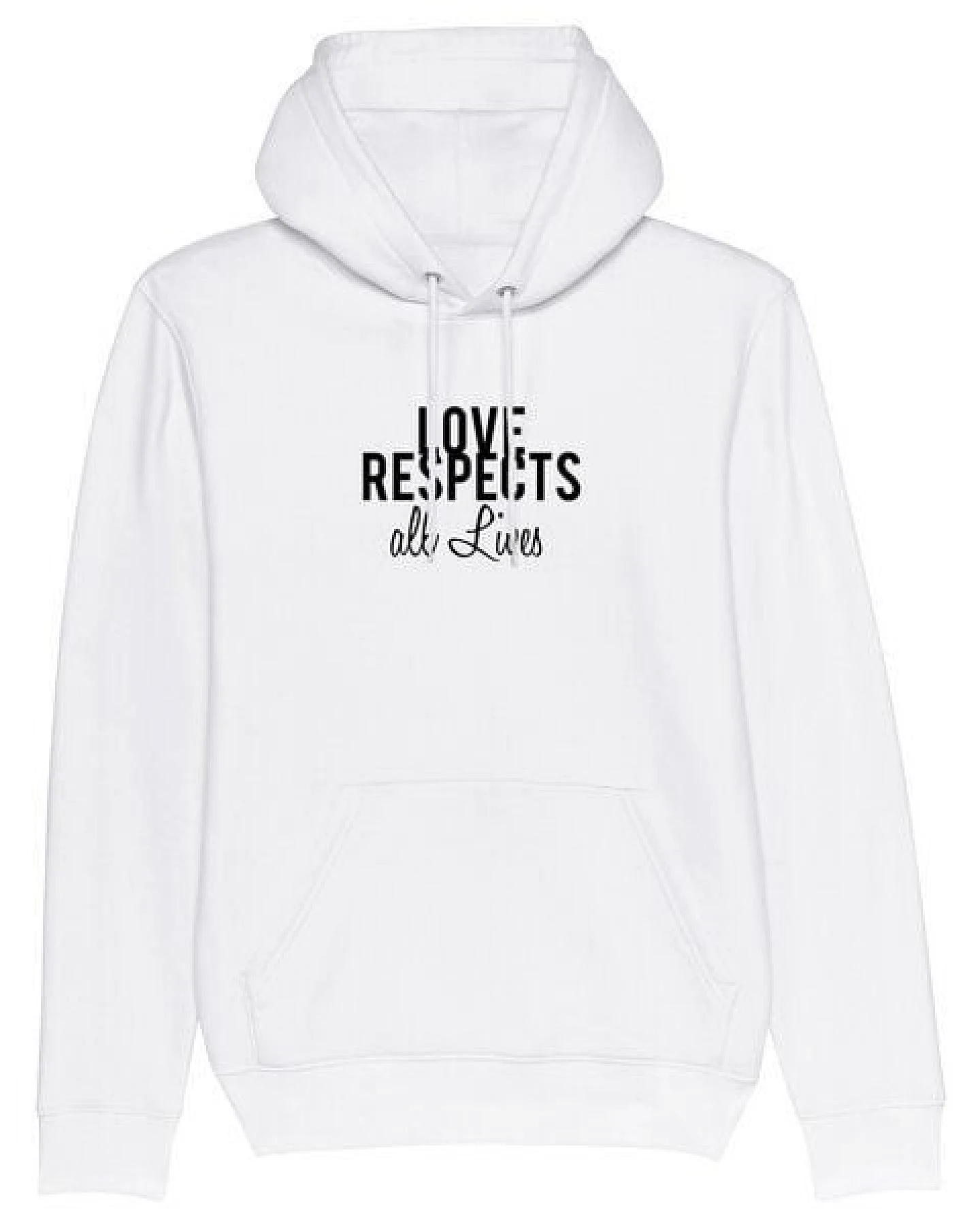 Human Family Bio Unisex Hoodie "Love - Respects" – Ansicht 2