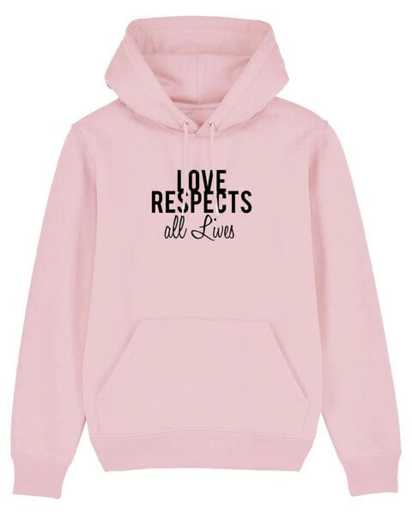 Human Family Bio Unisex-Hoodie "Love - Respects" mit 85 % Bio-Baumwolle – Ansicht 4