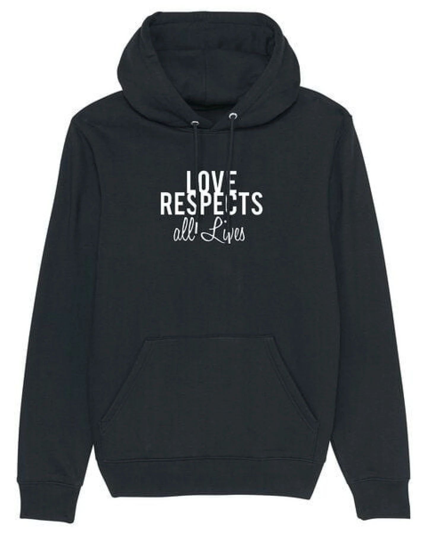 Human Family Bio Unisex Hoodie "Love - Respects" – Ansicht 2