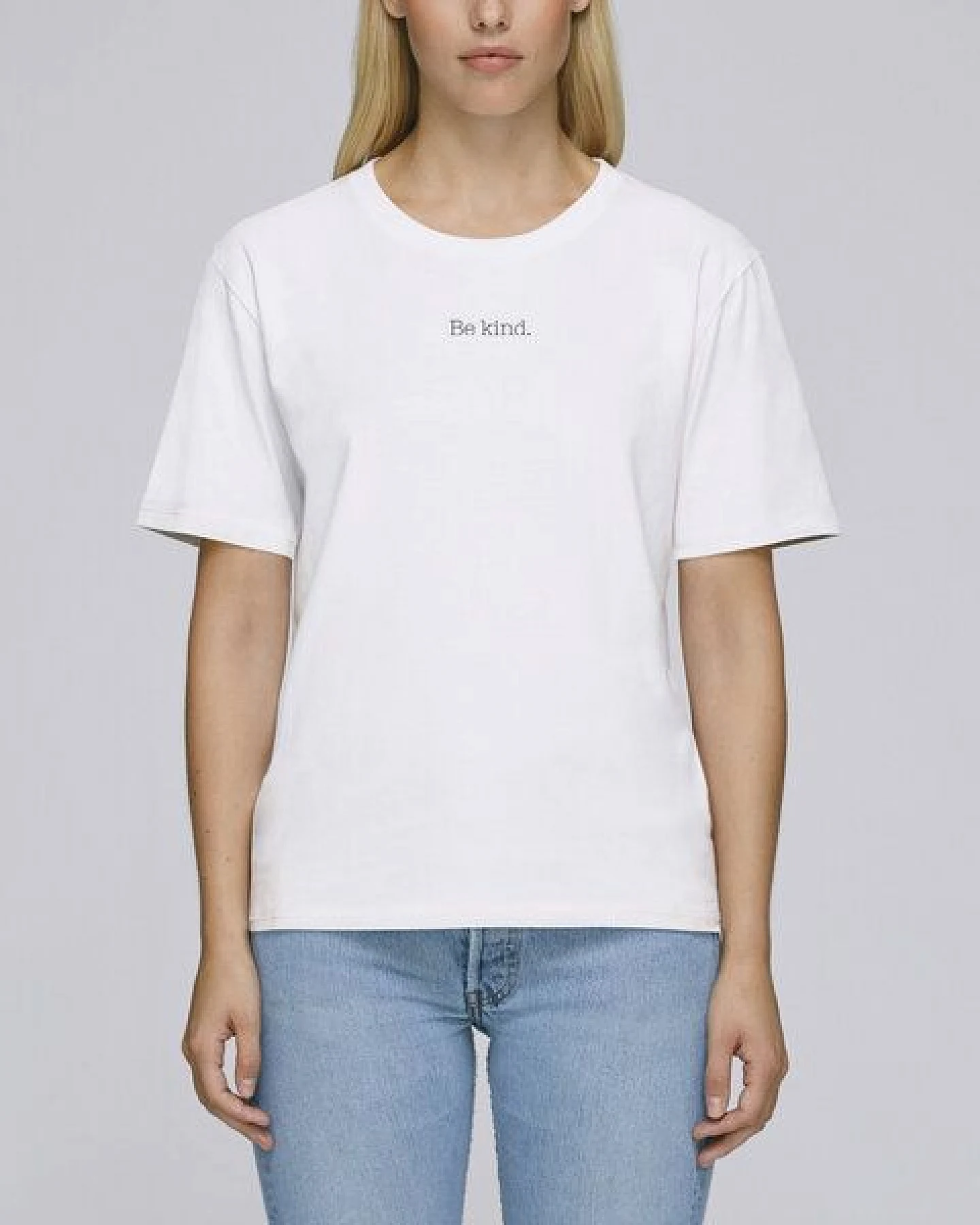 Human Family Bio Damen T-Shirt "Frame - Be kind" in 5 Farben – Ansicht 3