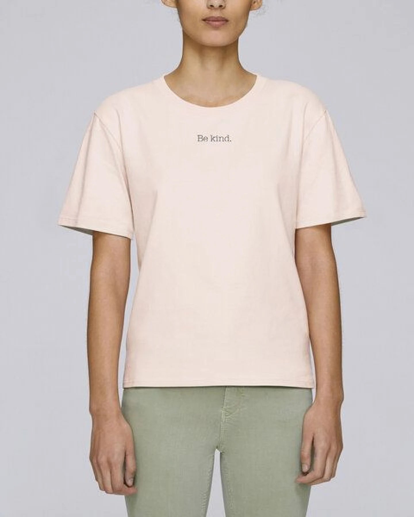 Human Family Bio Damen T-Shirt "Frame - Be kind" in 5 Farben – Ansicht 3