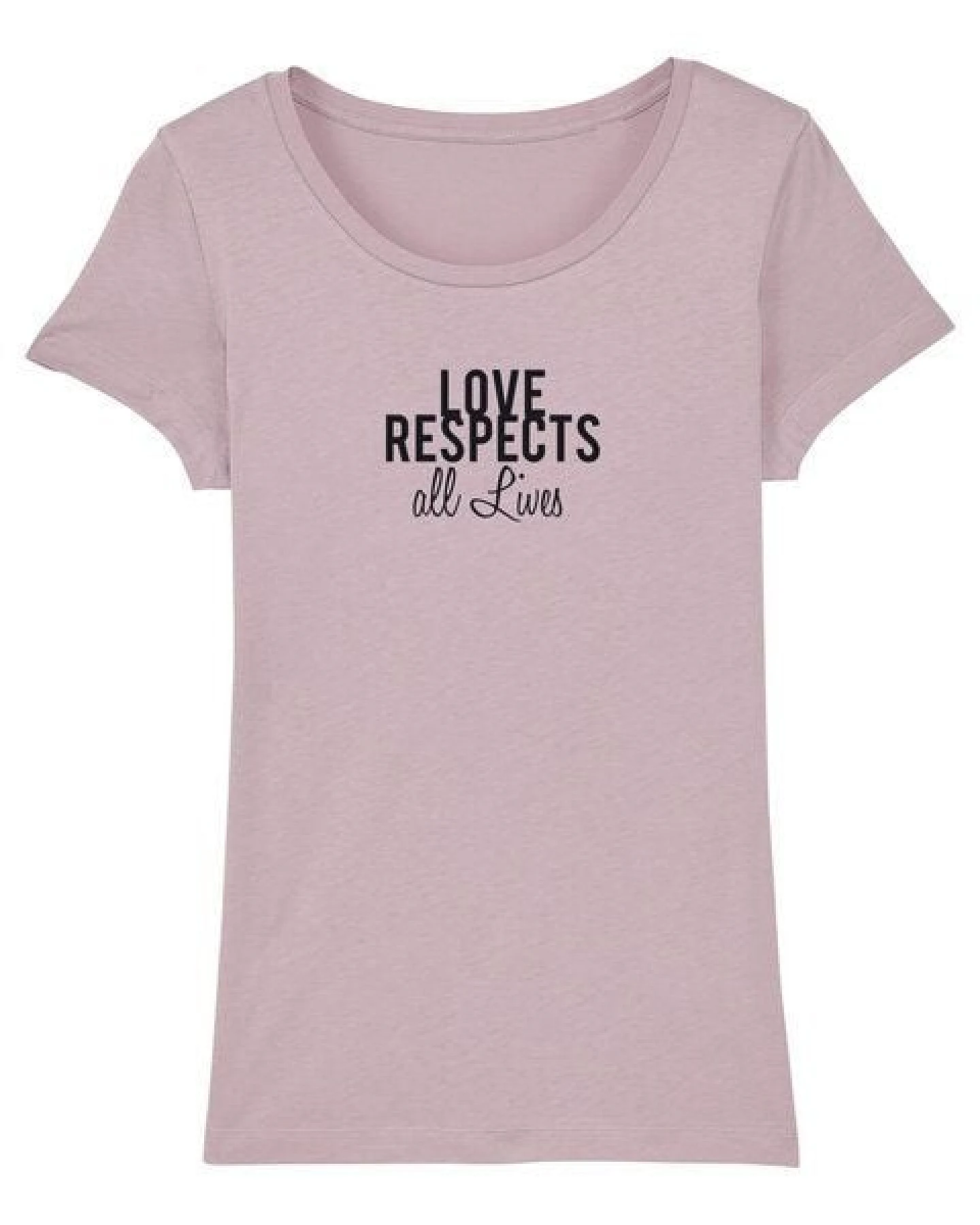 Human Family Bio Damen T-Shirt "Love - Respects" in 4 Farben – Ansicht 4