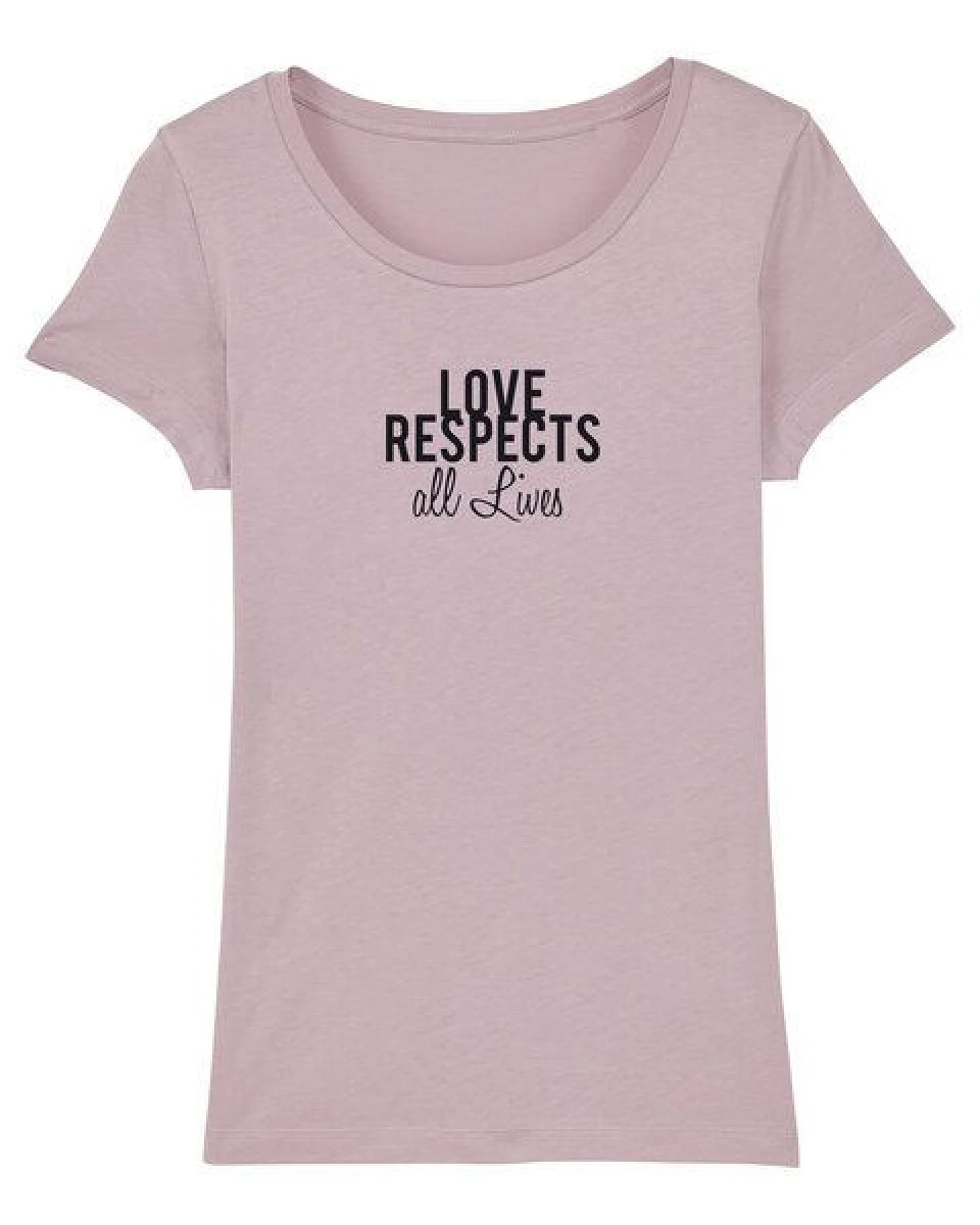 Human Family Bio Damen T-Shirt "Love - Respects" in 4 Farben – Ansicht 4