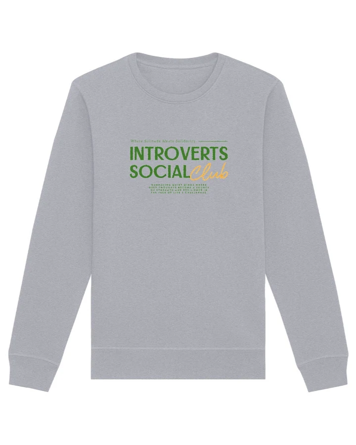 Oat Milk Club Damen vegan Sweatshirt Introverts Social Club Heather Grey