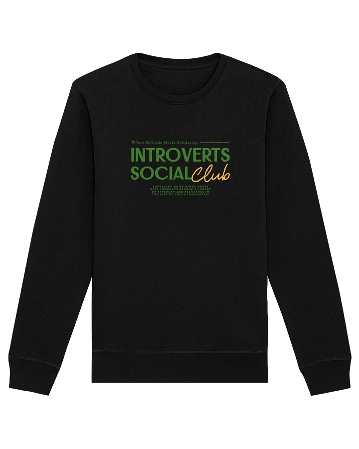 Oat Milk Club Damen vegan Sweatshirt Introverts Social Club Schwarz