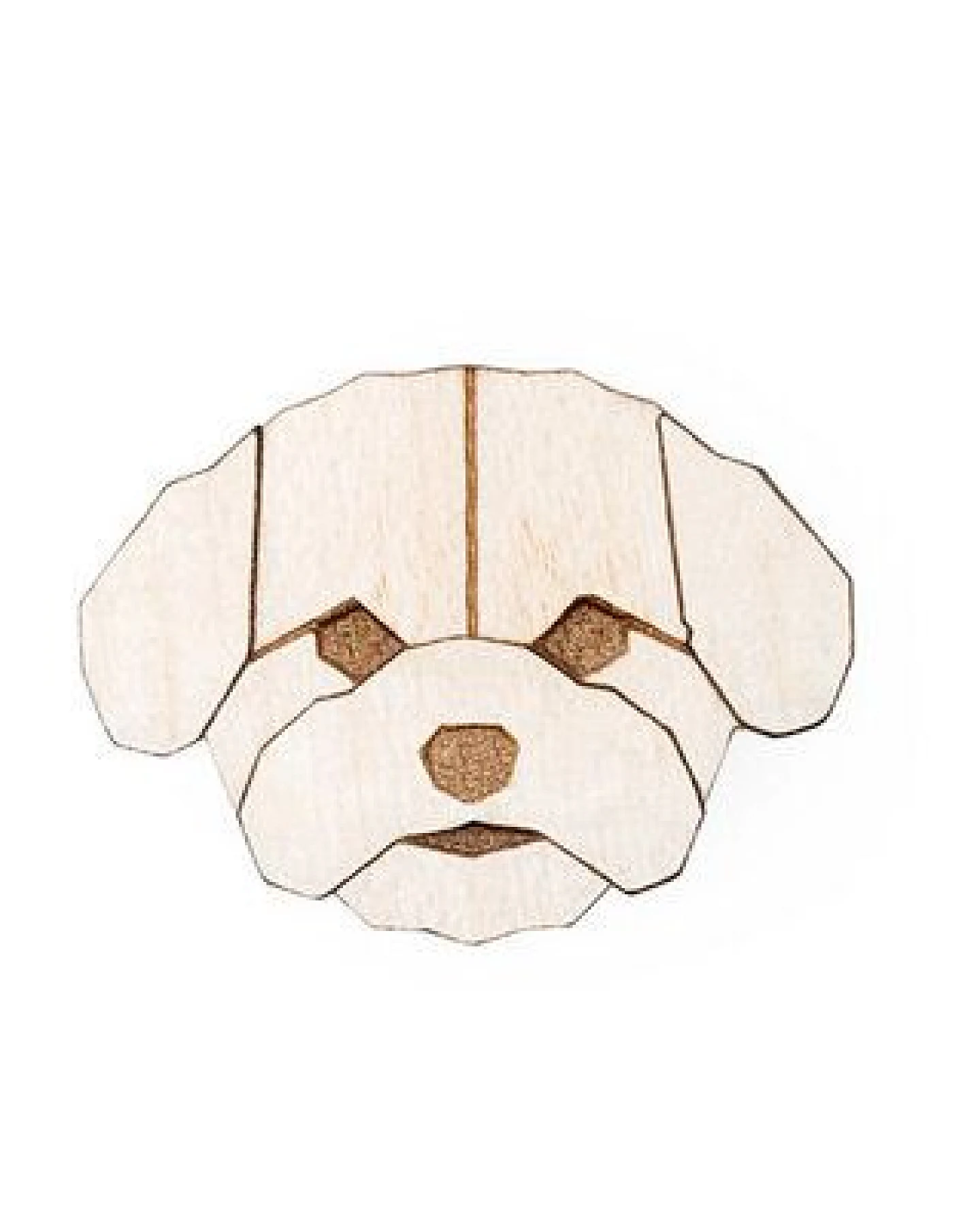 BeWooden Brosche aus Holz "Bichon Frise" – Ansicht 4