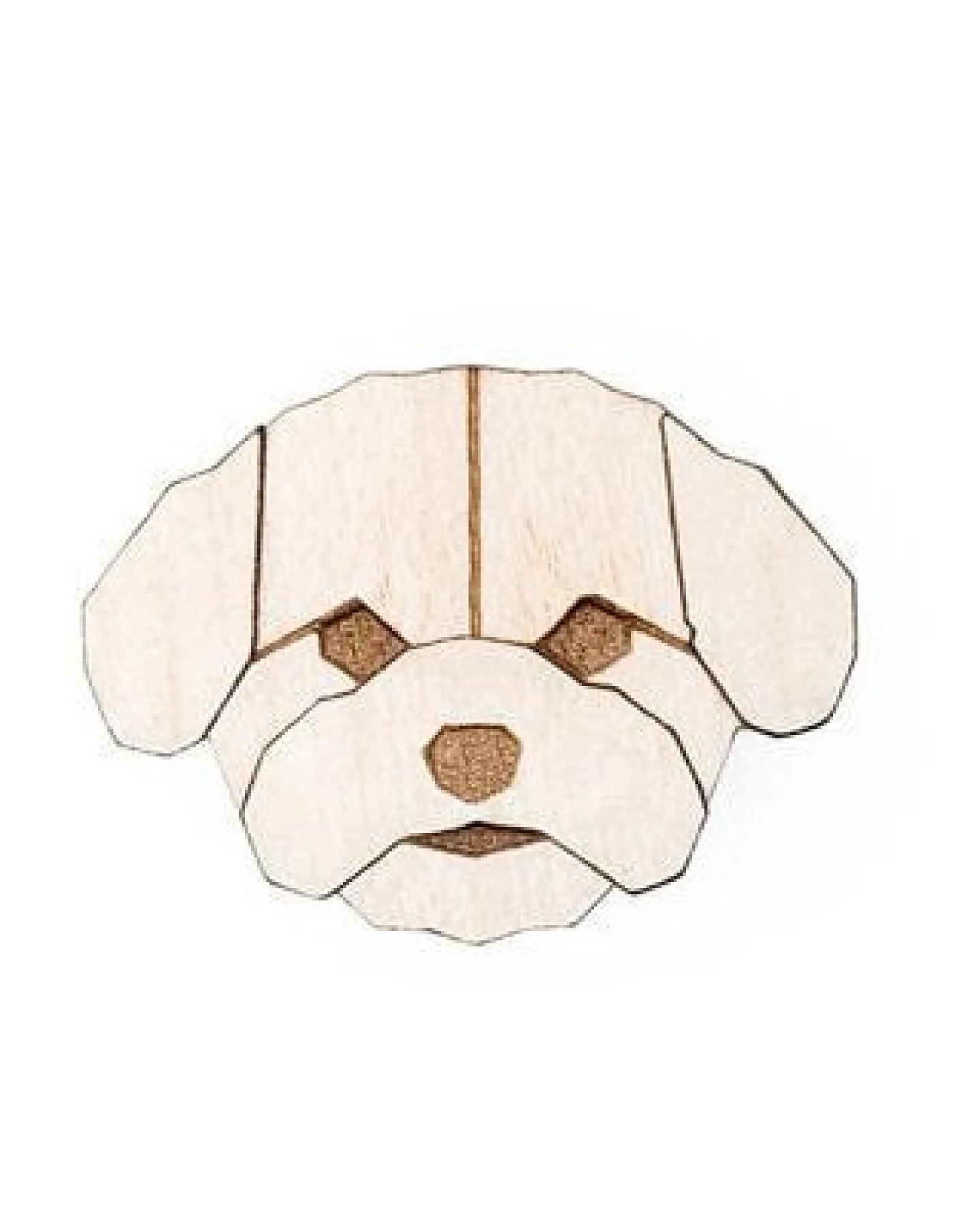 BeWooden Brosche aus Holz "Bichon Frise" – Ansicht 4