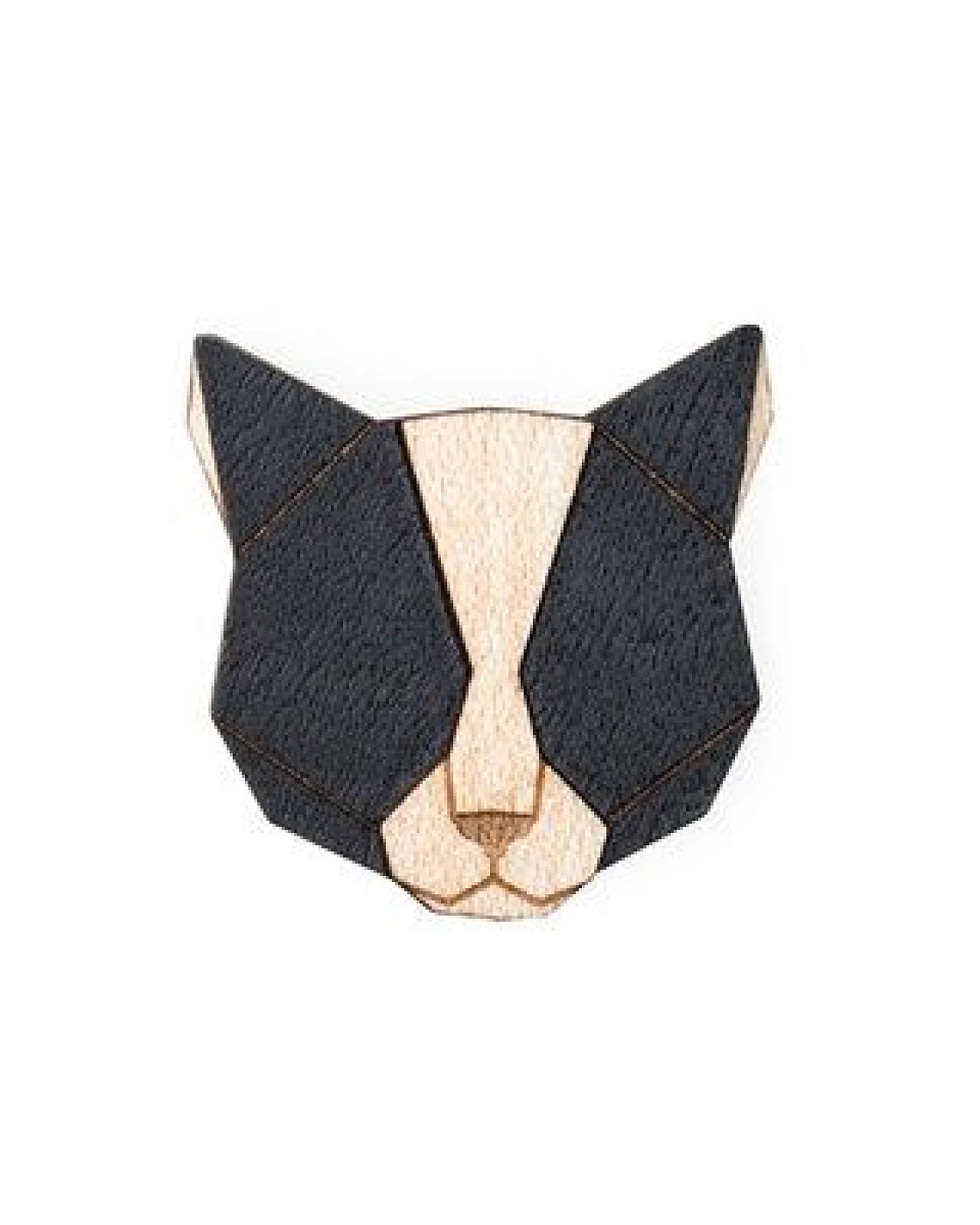 BeWooden Brosche aus Holz "Black Cat" – Ansicht 2