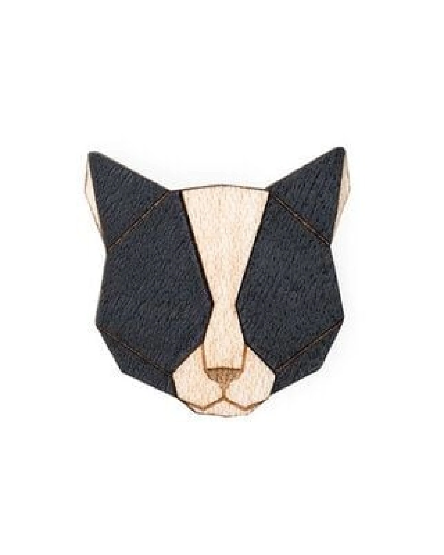 BeWooden Brosche aus Holz "Black Cat" – Ansicht 2