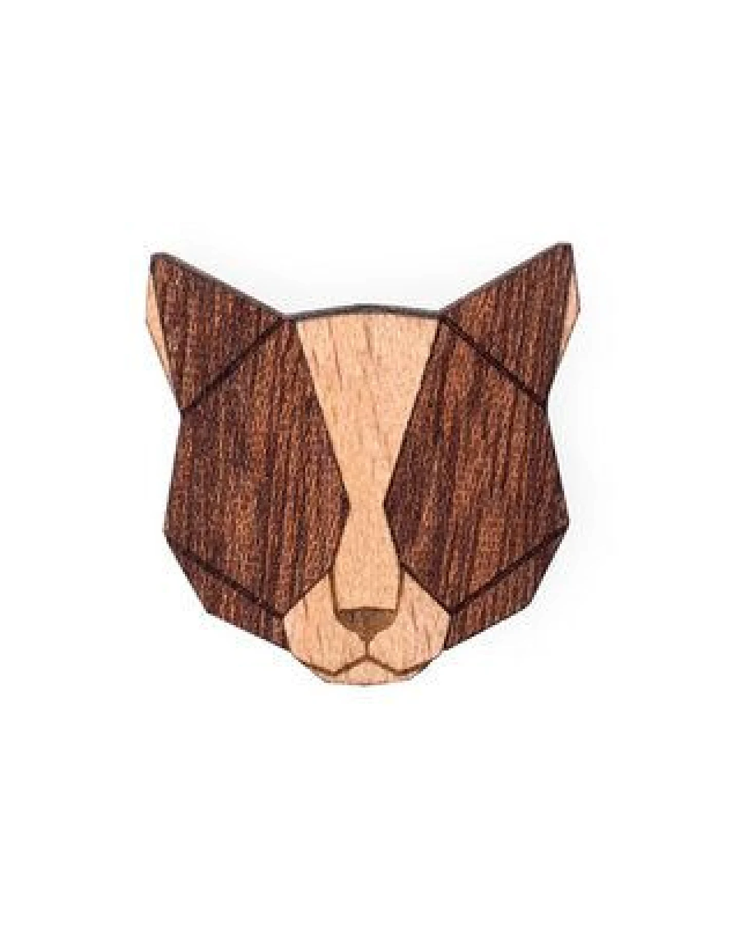BeWooden Brosche aus Holz - Rote Katze – Ansicht 4