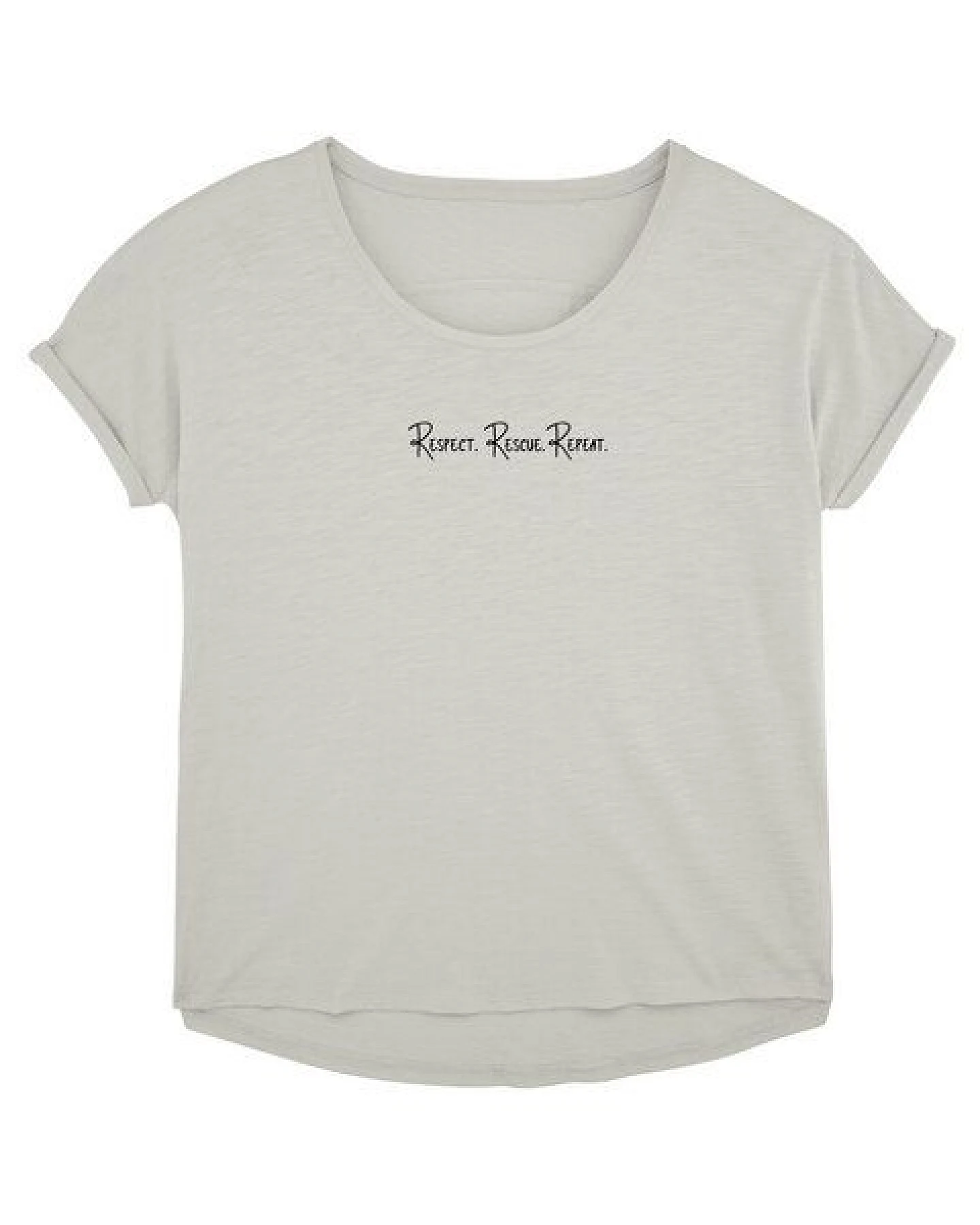 Human Family Oversize Damen T-Shirt - Relaxing "Respect" aus Bio-Baumwolle – Ansicht 2