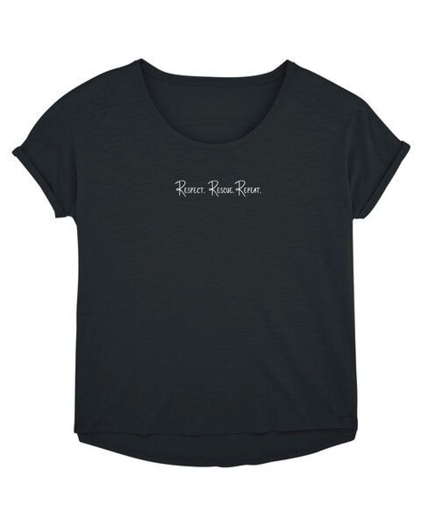 Human Family Oversize Damen T-Shirt - Relaxing "Respect" aus Bio-Baumwolle – Ansicht 4