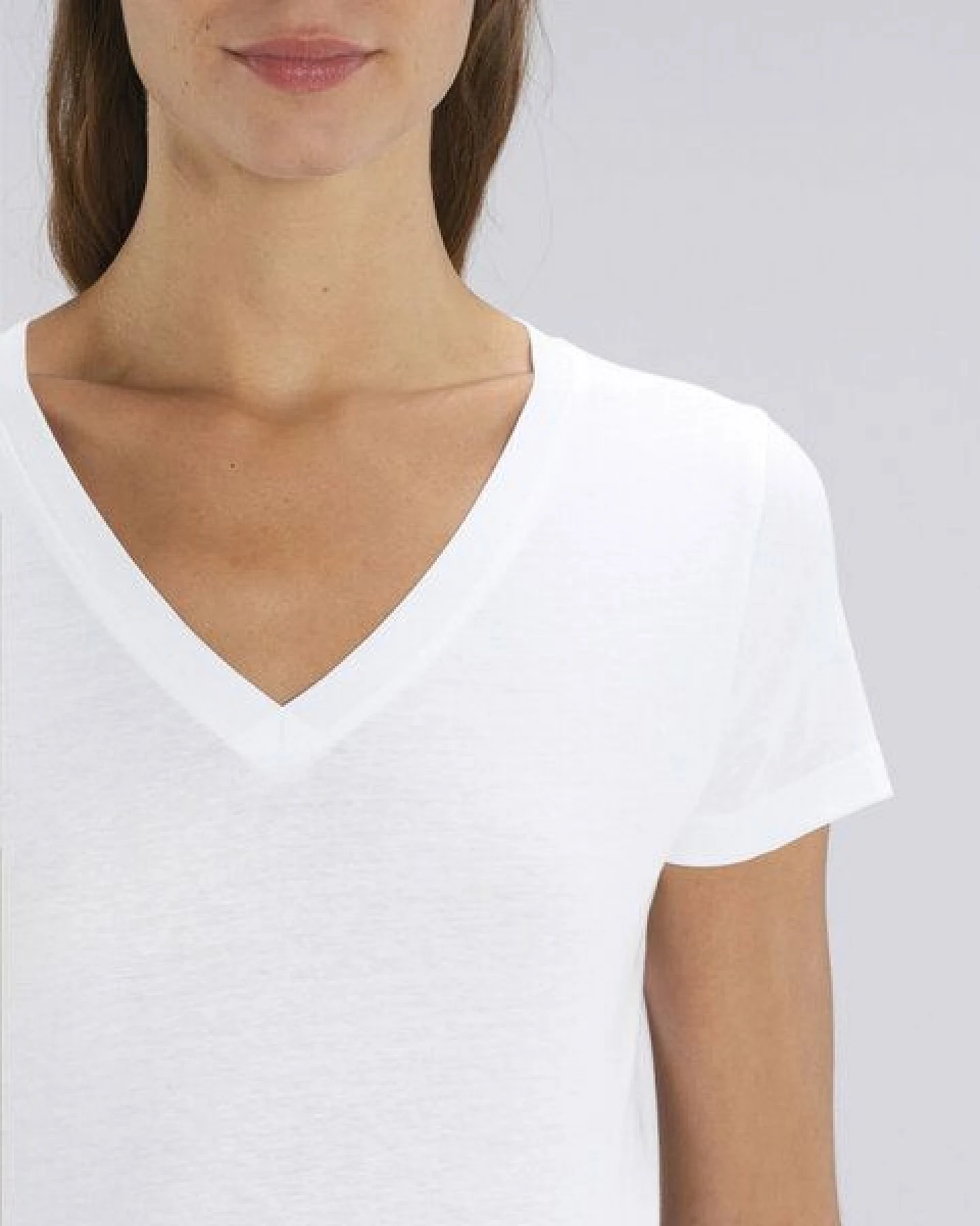 Human Family Damen V-Neck T-Shirt "Evolution - Respect Rescue" – Ansicht 2