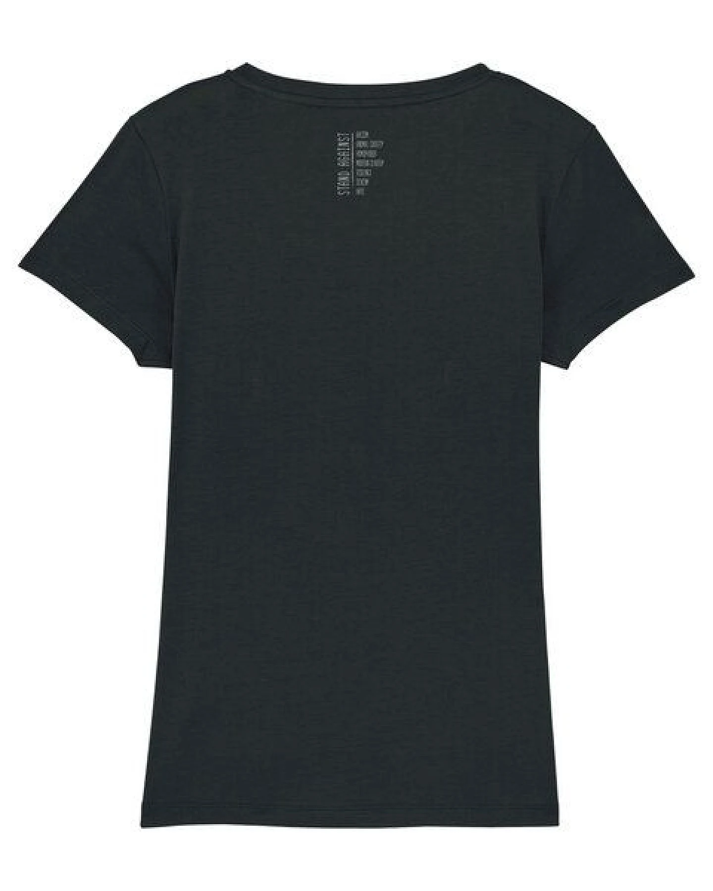 Human Family Damen T-Shirt mit V-Ausschnitt "Evolution - Stand Against" in 4 Farben aus Bio-Baumwolle – Ansicht 3