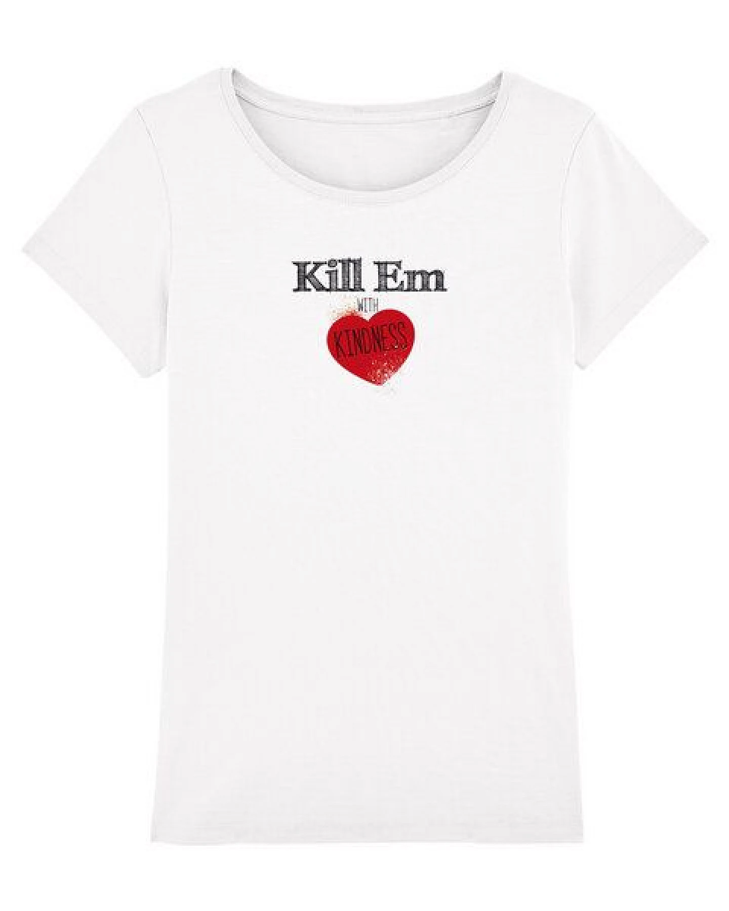 Human Family Bio Damen T-Shirt "Faith - Kill Em with Heart" – Ansicht 2