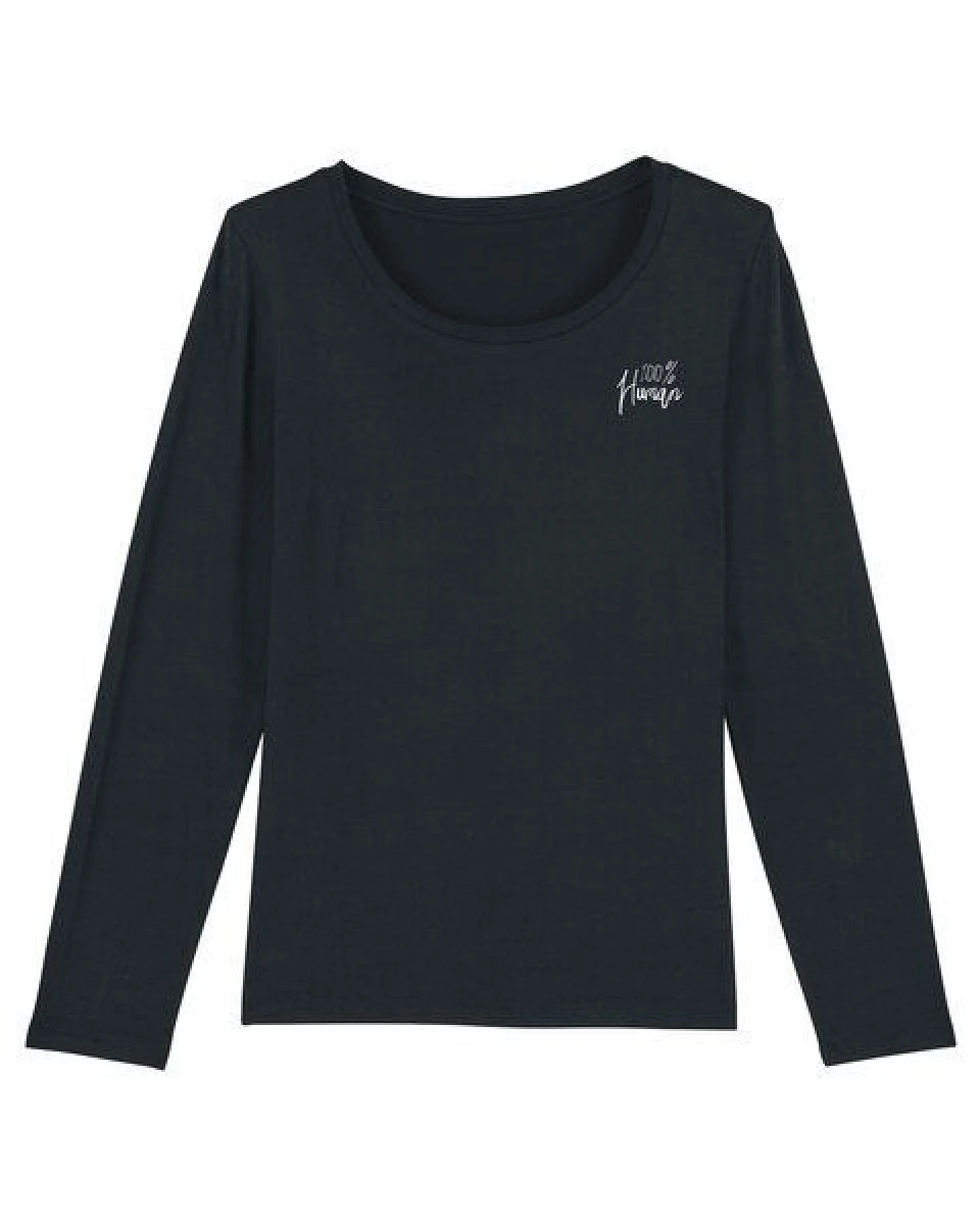 Human Family Bio Damen Longsleeve Shirt - Joker "100% Human" in 3 Farben – Ansicht 4