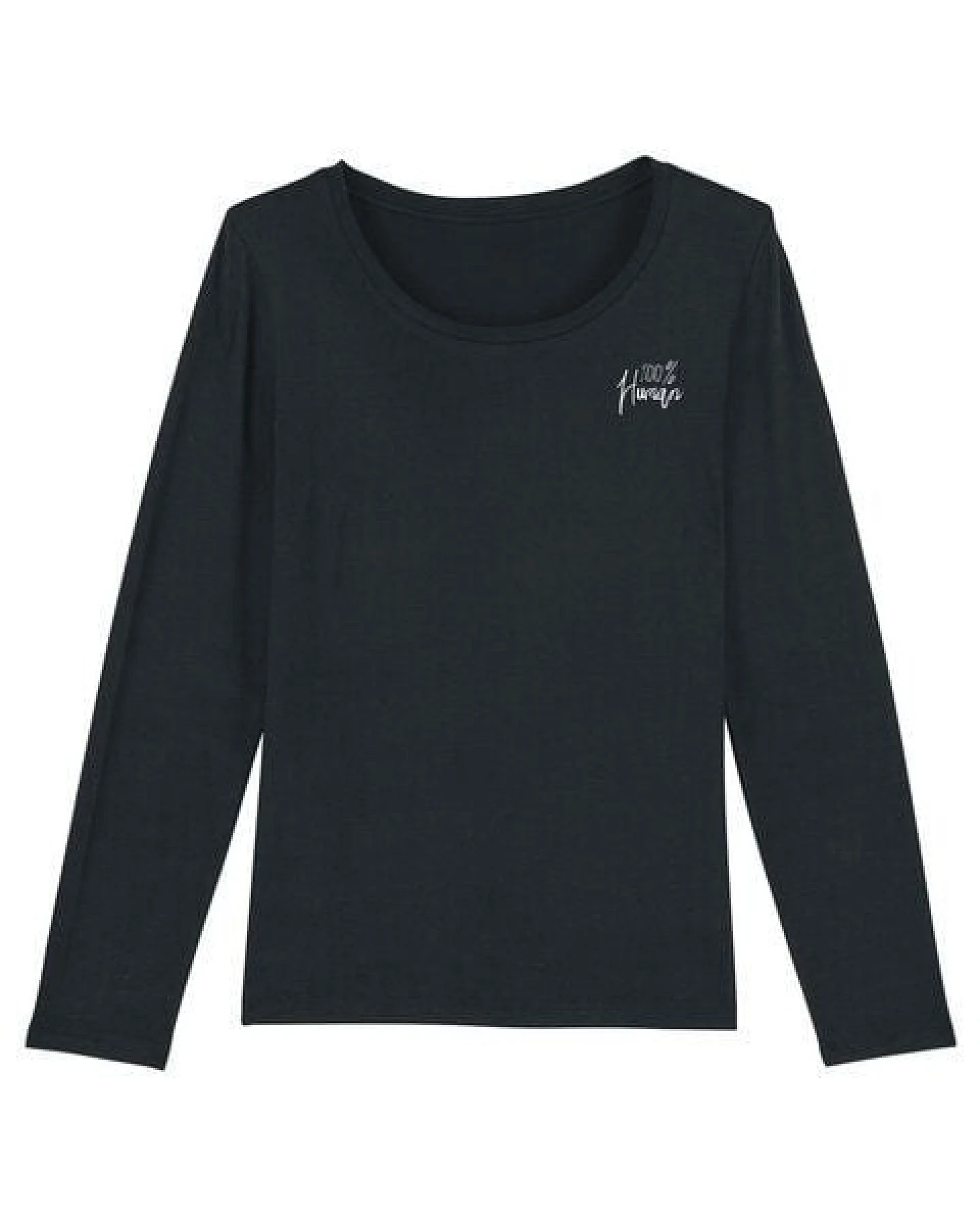 Human Family Bio Damen Longsleeve Shirt - Joker "100% Human" in 3 Farben – Ansicht 4
