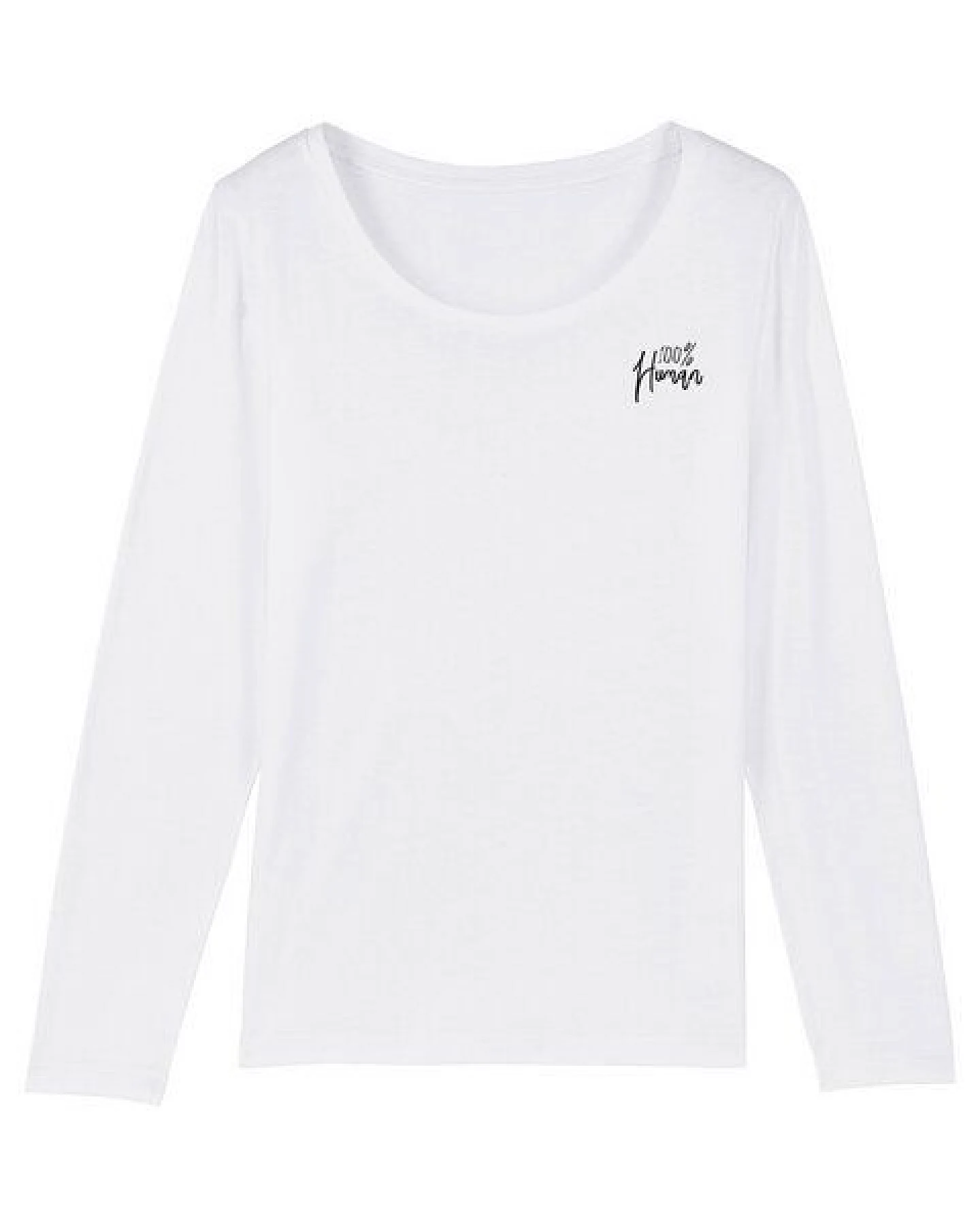 Human Family Bio Damen Longsleeve Shirt - Joker "100% Human" in 3 Farben – Ansicht 2