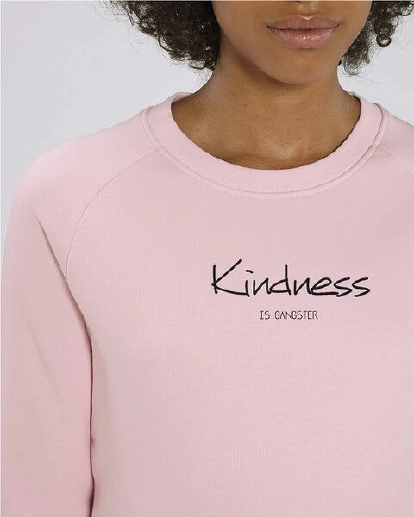 Human Family Bio Damen Sweatshirt - Feel Kindness - in 4 Farben mit 85 % Bio-Baumwolle – Ansicht 3