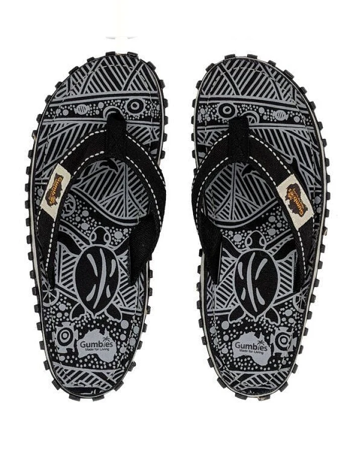 GUMBIES Black Nature - Badesandalen für Damen und Herren