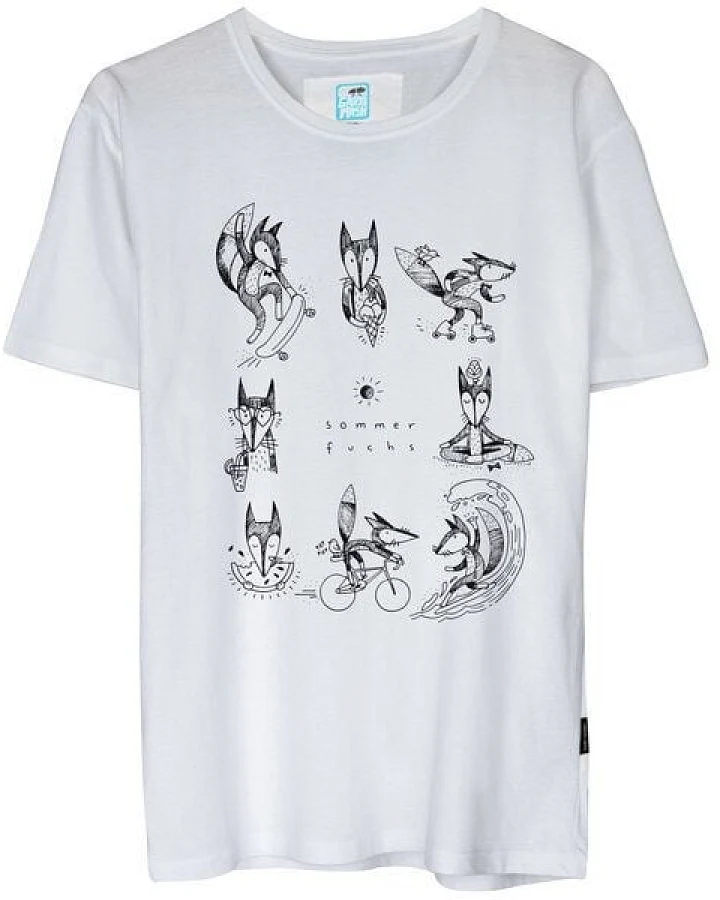 GARY MASH Shirt Sommerfuchs aus Biobaumwolle Weiß