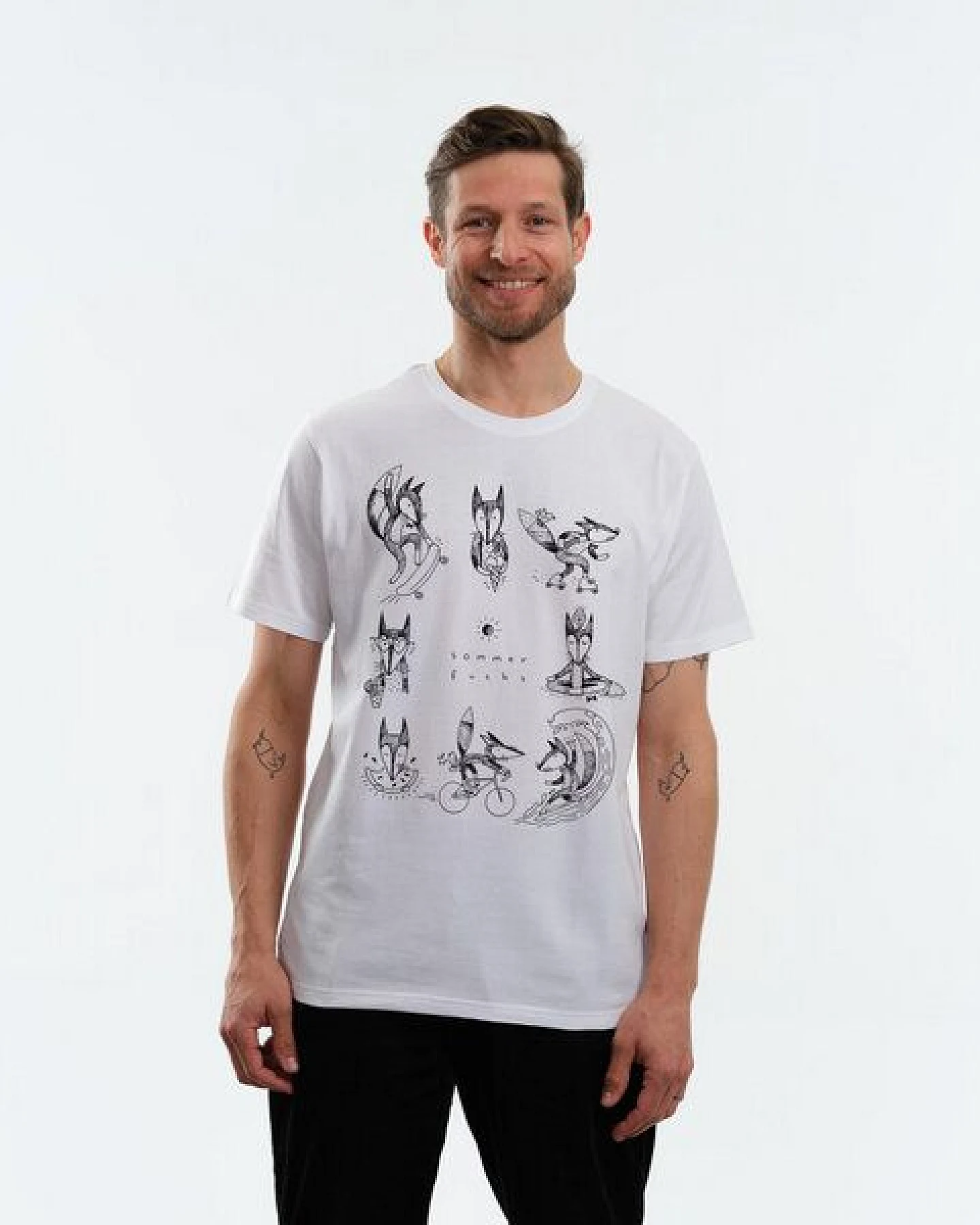 GARY MASH Shirt Sommerfuchs aus Biobaumwolle Weiß – Ansicht 2