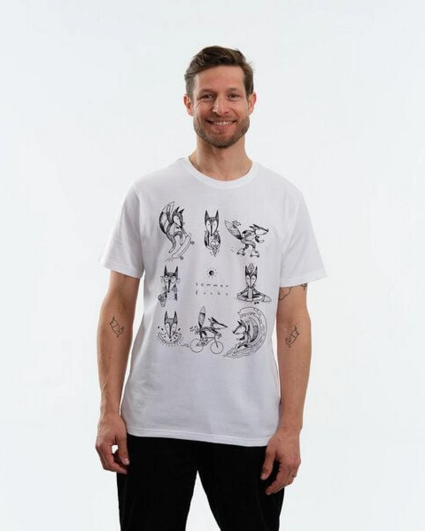 GARY MASH Shirt Sommerfuchs aus Biobaumwolle Weiß – Ansicht 2