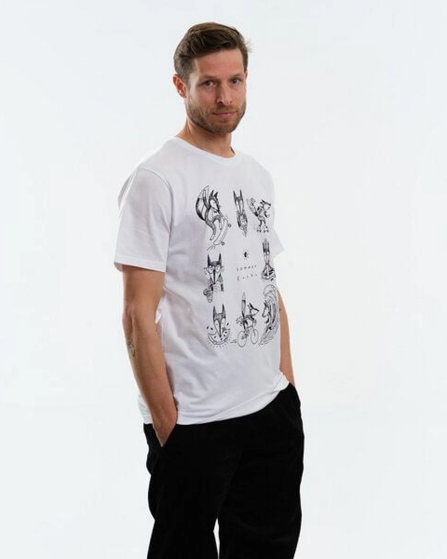 GARY MASH Shirt Sommerfuchs aus Biobaumwolle Weiß – Ansicht 4