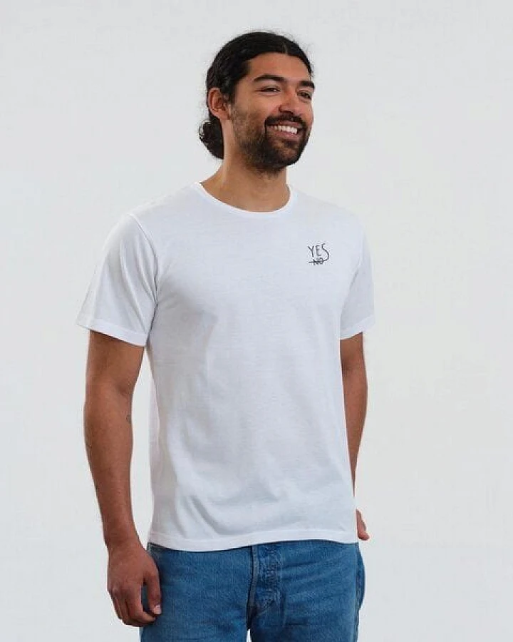 GARY MASH Shirt Yes aus Biobaumwolle Weiß