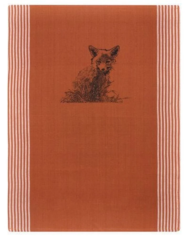 Hirschkind Bio & Fair-Trade-Geschirrtuch "Junger Fuchs" foxy