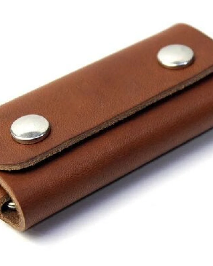 Pack & Smooch Schlüsselmäppchen, Schlüsseletui FESTMOKER pflanzlich gegerbtes Leder